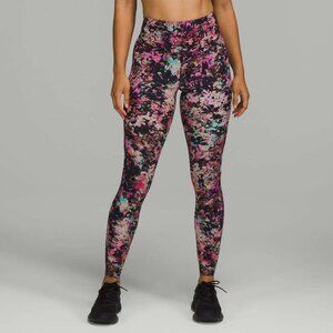 Lululemon Base Pace High-Rise Tight 25" Stencil Blossom Red Multi 12 floral run